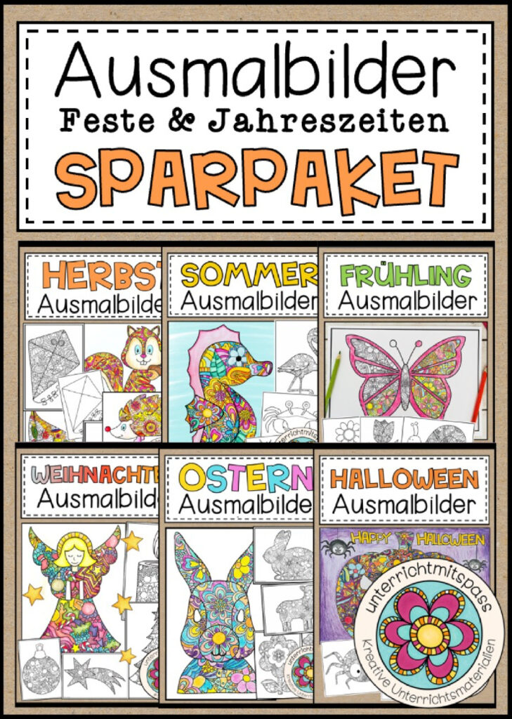 FESTE & JAHRESZEITEN – Ausmalbilder (wachsendes Paket)