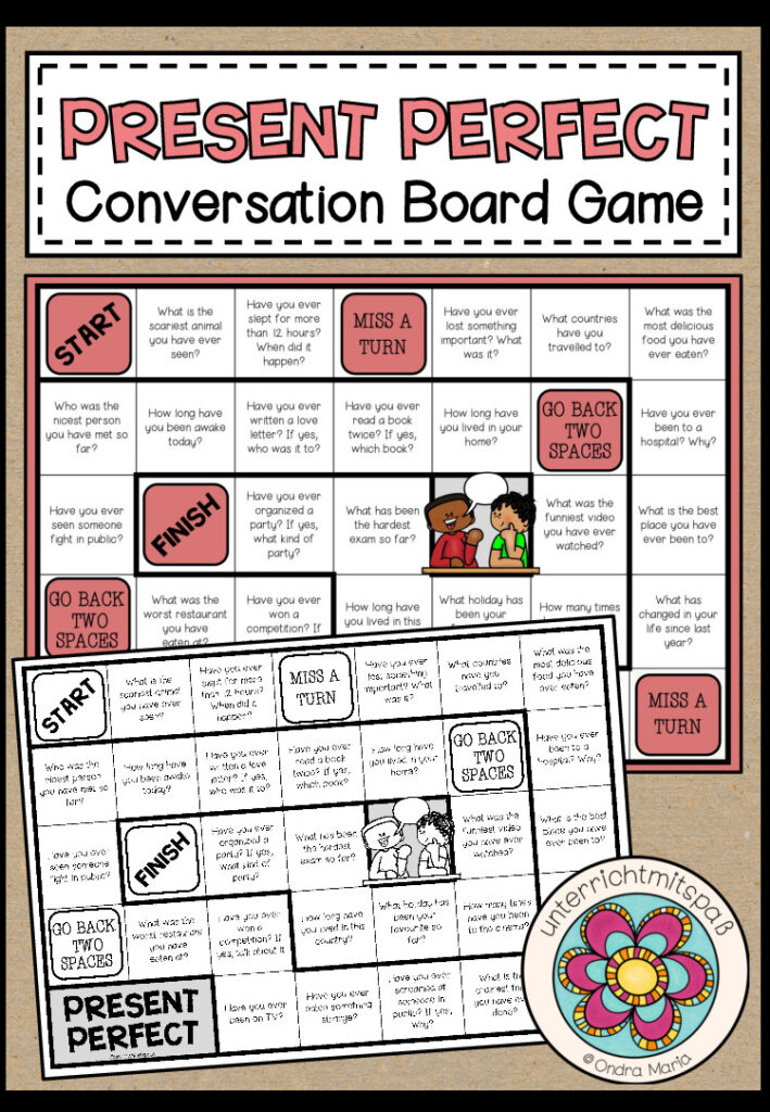 PRESENT PERFECT – Conversation Board Game