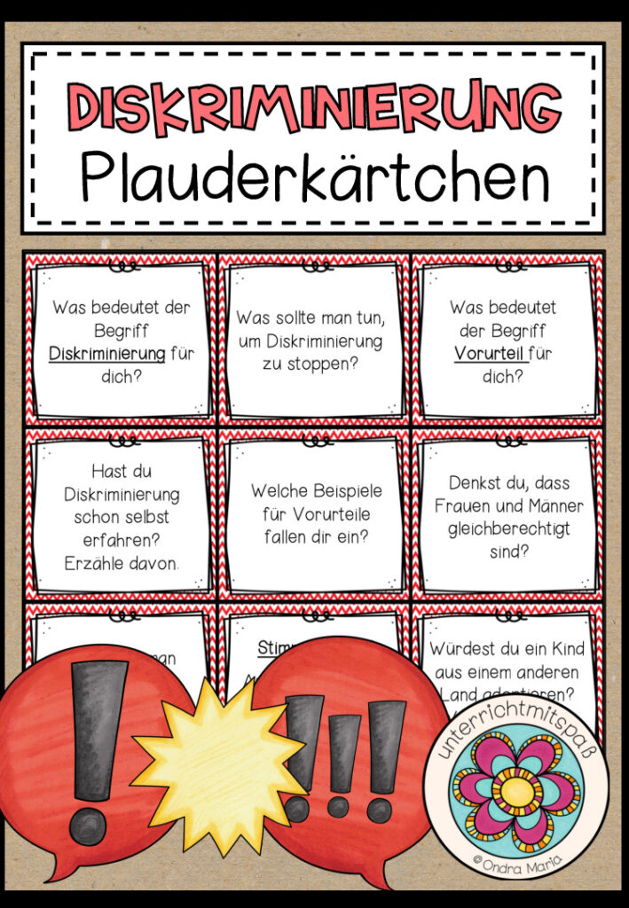 DISKRIMINIERUNG – Plauderkärtchen