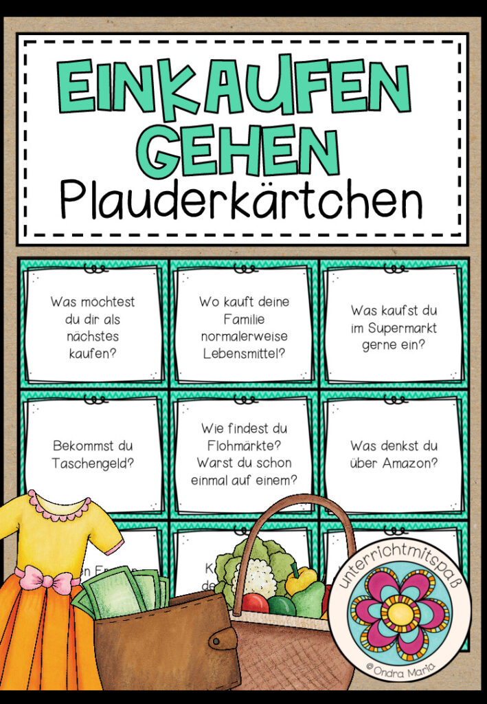 EINKAUFEN – Plauderkärtchen