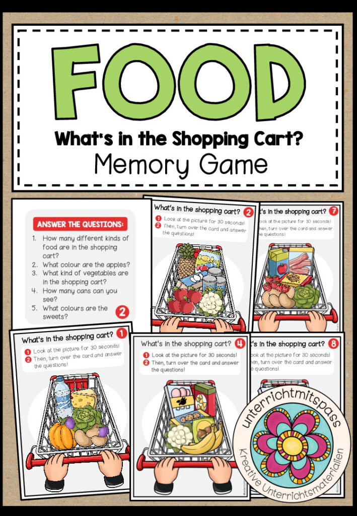 What’s in your shopping cart? (Food) – Memory Game