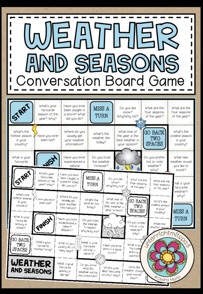 WEATHER and SEASONS – Conversation Board Game