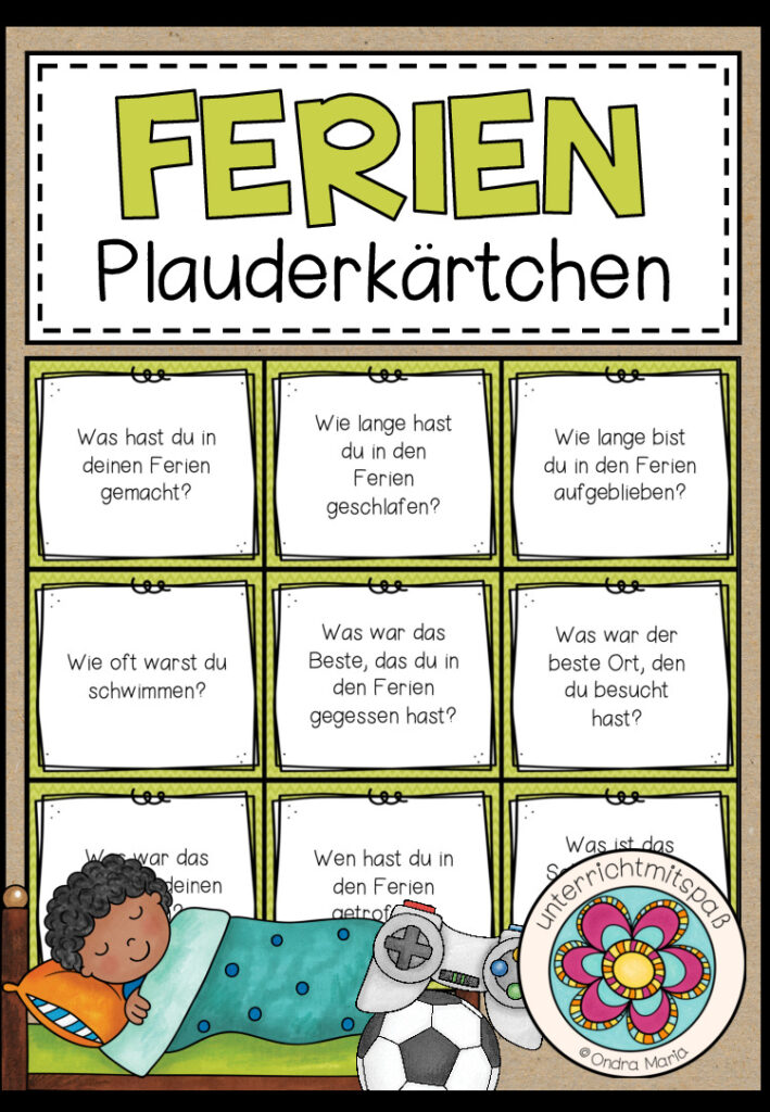 FERIEN – Plauderkärtchen