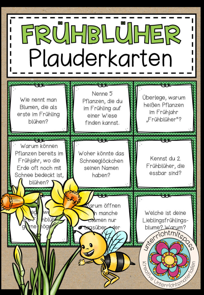 FRÜHBLÜHER – Plauderkärtchen