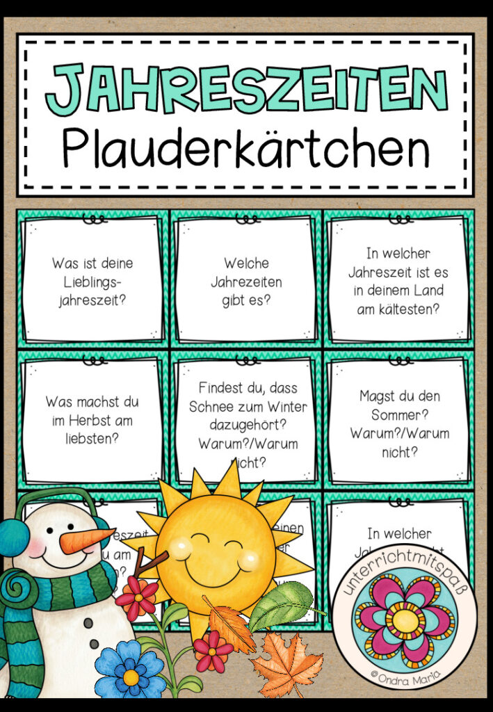 JAHRESZEITEN – Plauderkärtchen