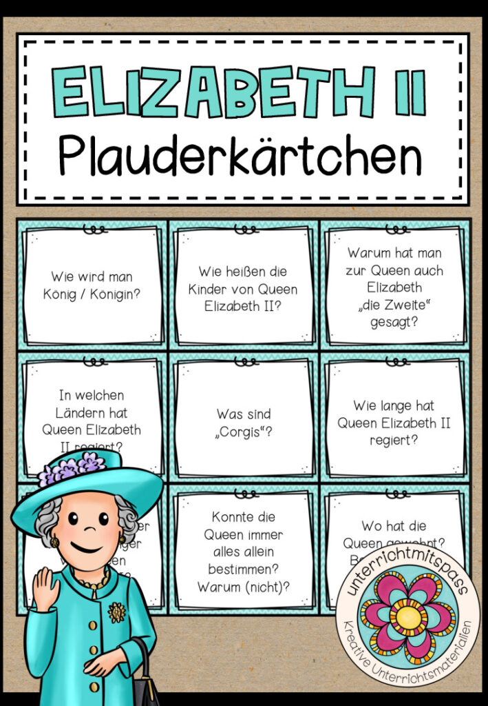 Königin Elizabeth II – Plauderkärtchen