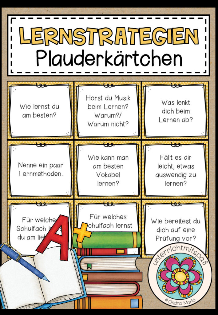 LERNSTRATEGIEN – Plauderkärtchen