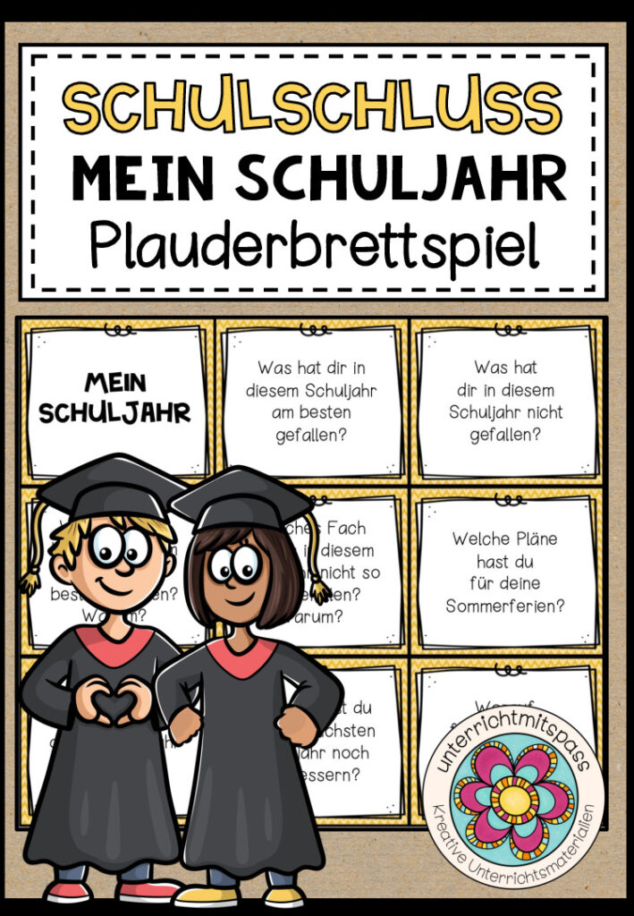 MEIN SCHULJAHR (Schulschluss) – Plauderkärtchen
