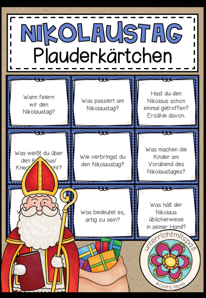 Nikolaus (Der Nikolaustag) – Plauderkärtchen