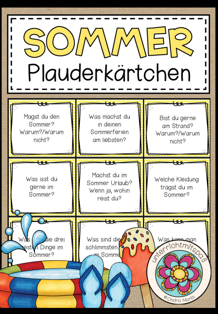 SOMMER – Plauderkärtchen