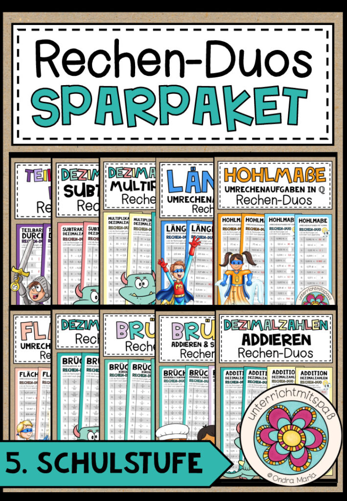 RECHEN-DUOS – SPARPAKET – 5. Schulstufe