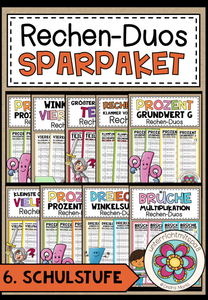 RECHEN-DUOS – SPARPAKET – 6. Schulstufe