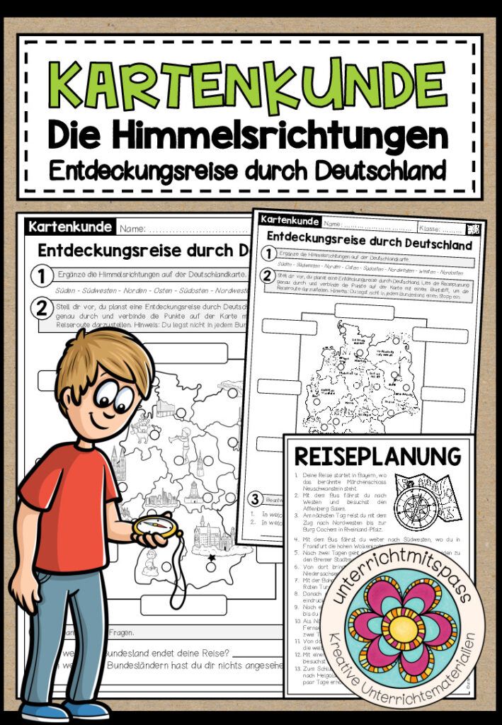Die Himmelsrichtungen – Entdeckungsreise durch Deutschland (2-fach differenziert)