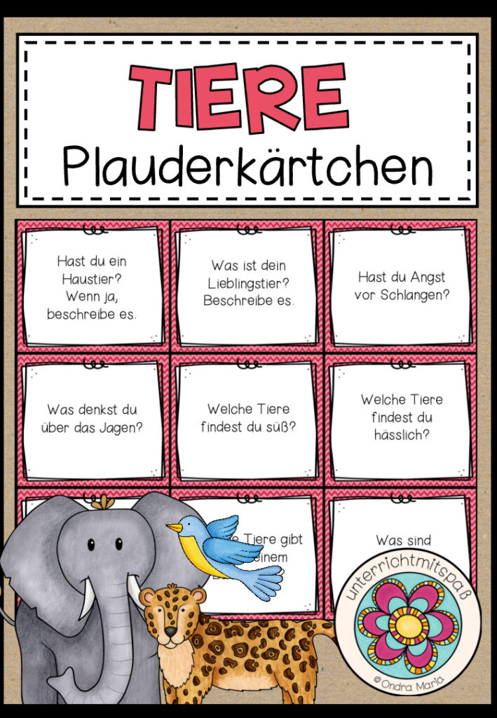 TIERE – Plauderkärtchen
