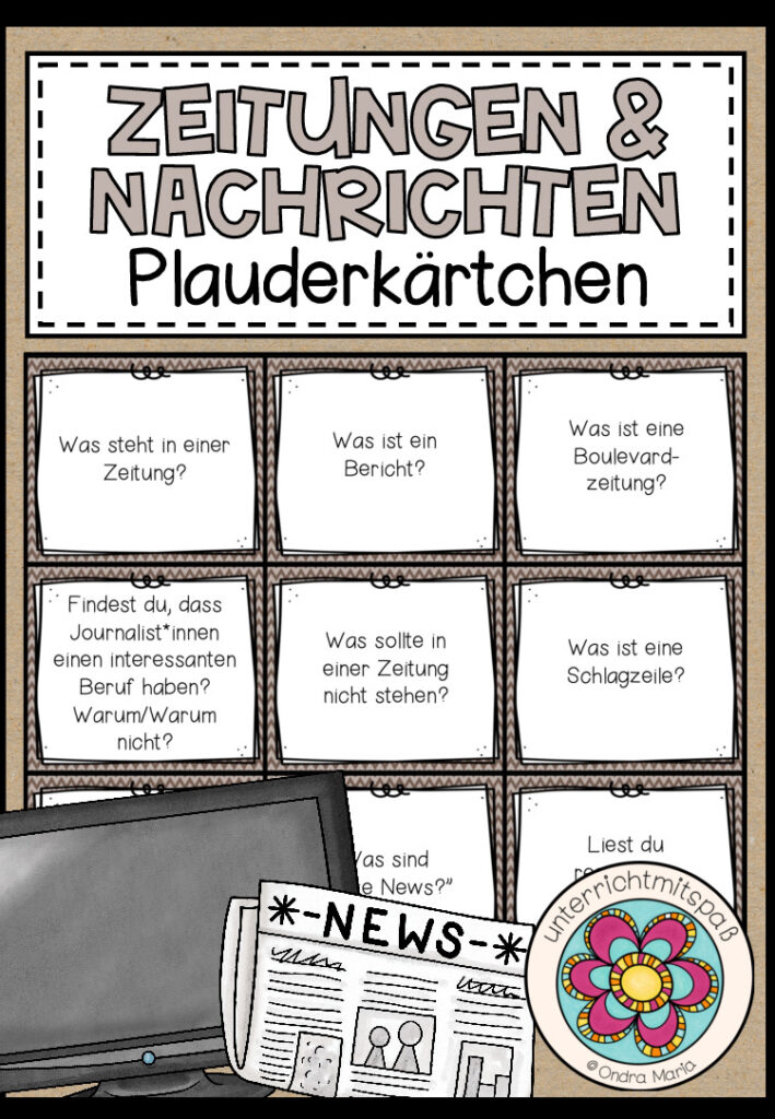 ZEITUNGEN & NACHRICHTEN – Plauderkärtchen