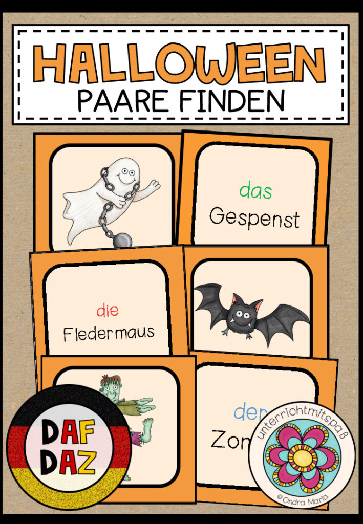 Halloween (DaF/DaZ) – PAARE FINDEN (Deutsch)
