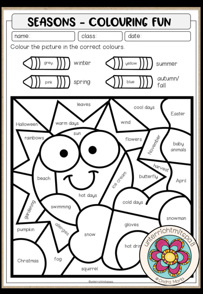 Seasons – Colouring Fun