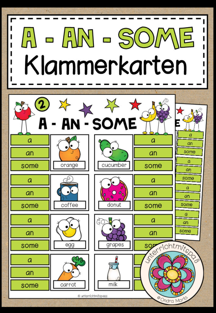 A / AN / SOME – Klammerkarten