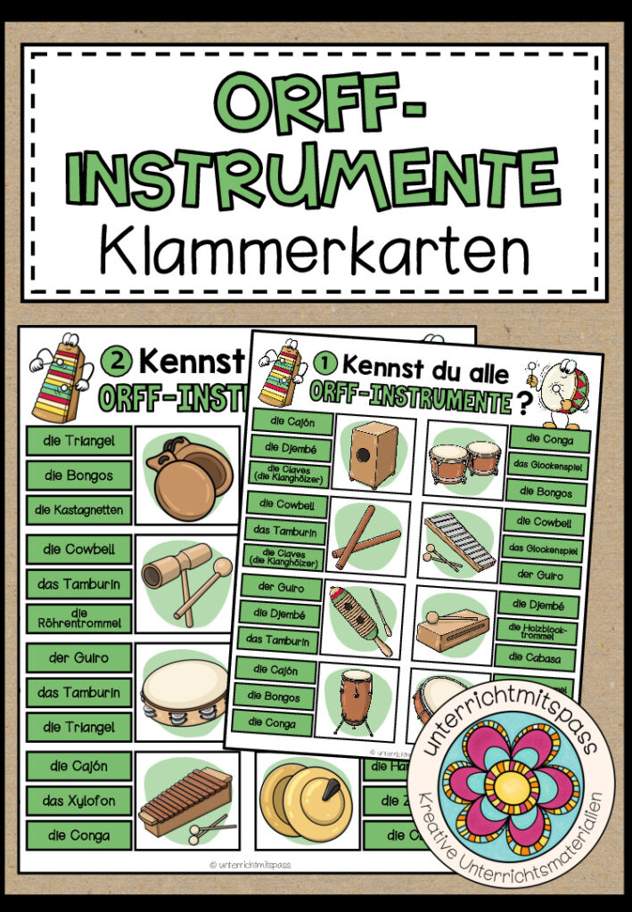 ORFF-INSTRUMENTE – Klammerkarten
