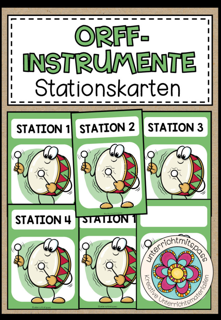 ORFF-INSTRUMENTE – Stationskärtchen