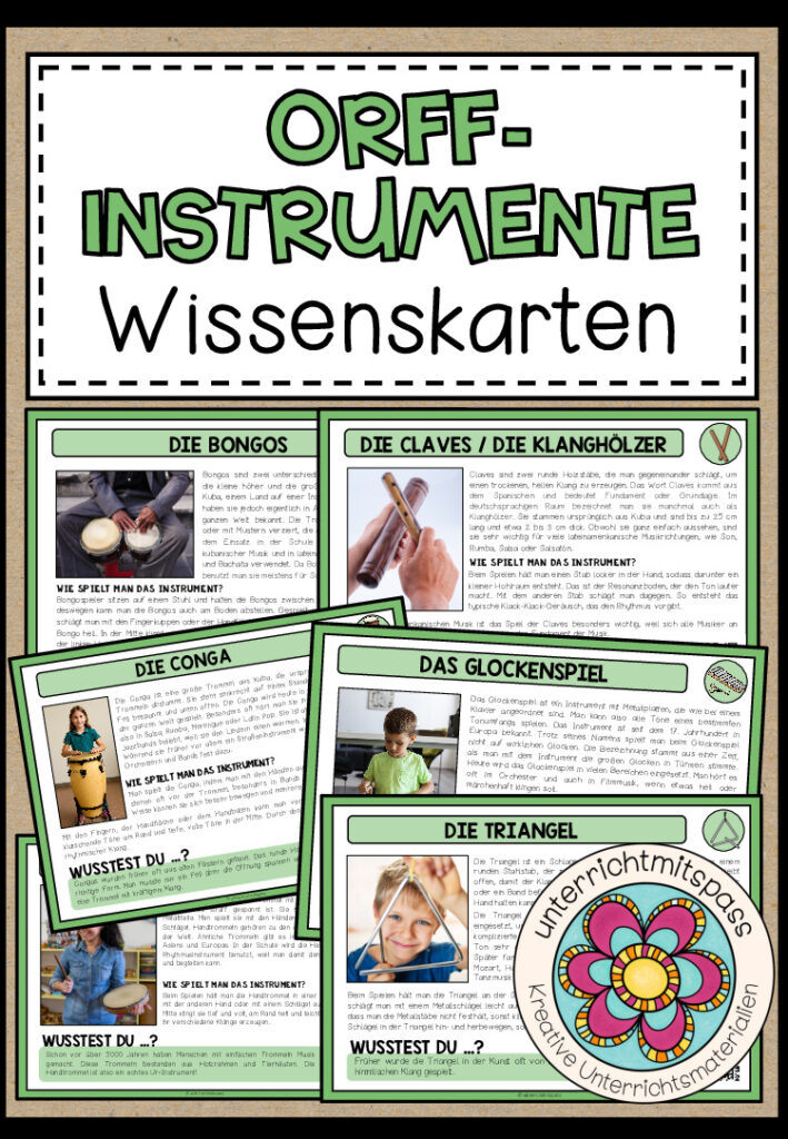 ORFF-INSTRUMENTE – Wissenskarten