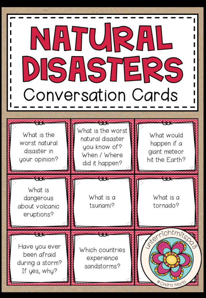 NATURAL DISASTERS – Conversation Cards