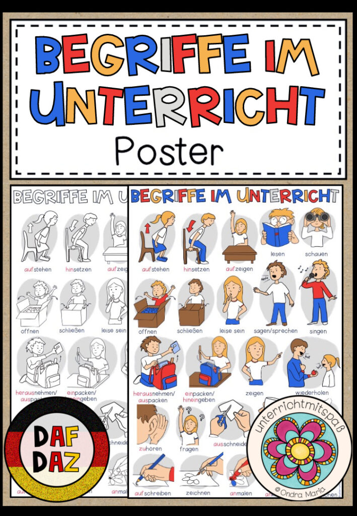 BEGRIFFE IM UNTERRICHT – Poster (DAF/DAZ)