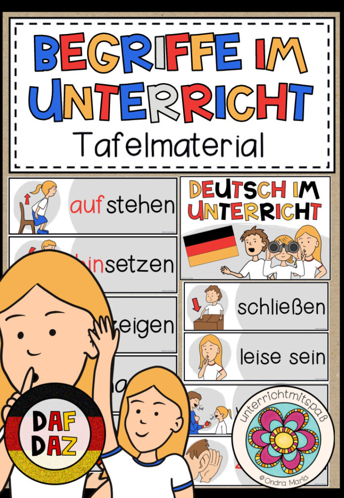 BEGRIFFE IM UNTERRICHT – Tafelmaterial (DAF/DAZ)
