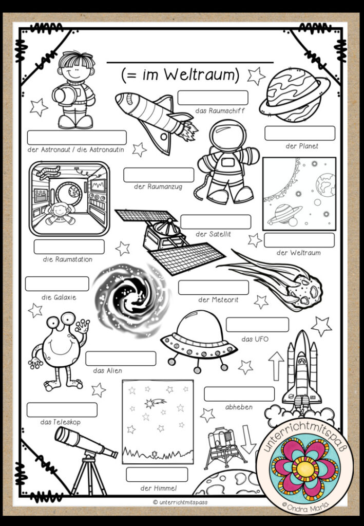 Im Weltraum – Bildwörterbuch