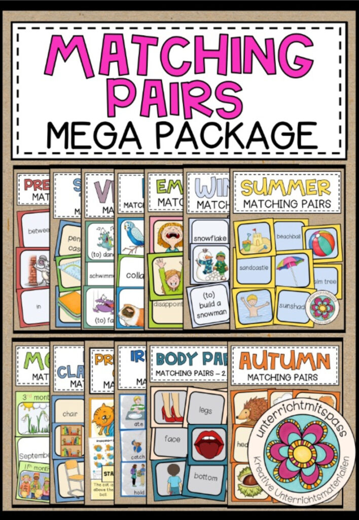 MATCHING PAIRS – Sammlung für den Englischunterricht (wachsendes Paket)