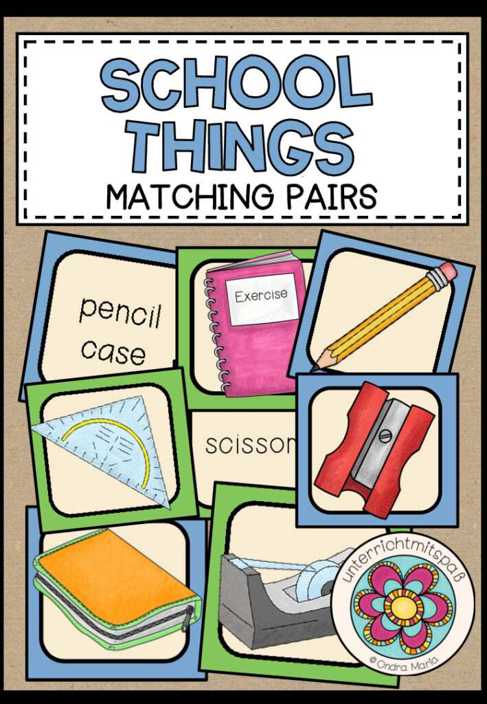 School things – MATCHING PAIRS (2 Spiele)
