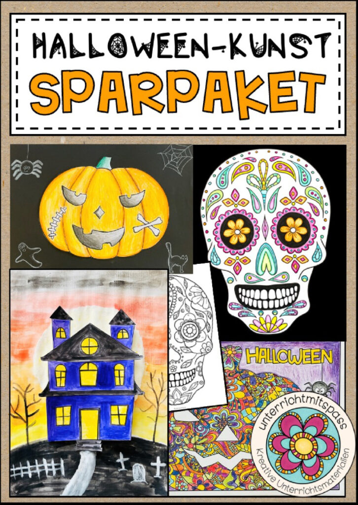 HALLOWEEN-KUNST – Sparpaket (5 Kunstprojekte rund um Halloween)
