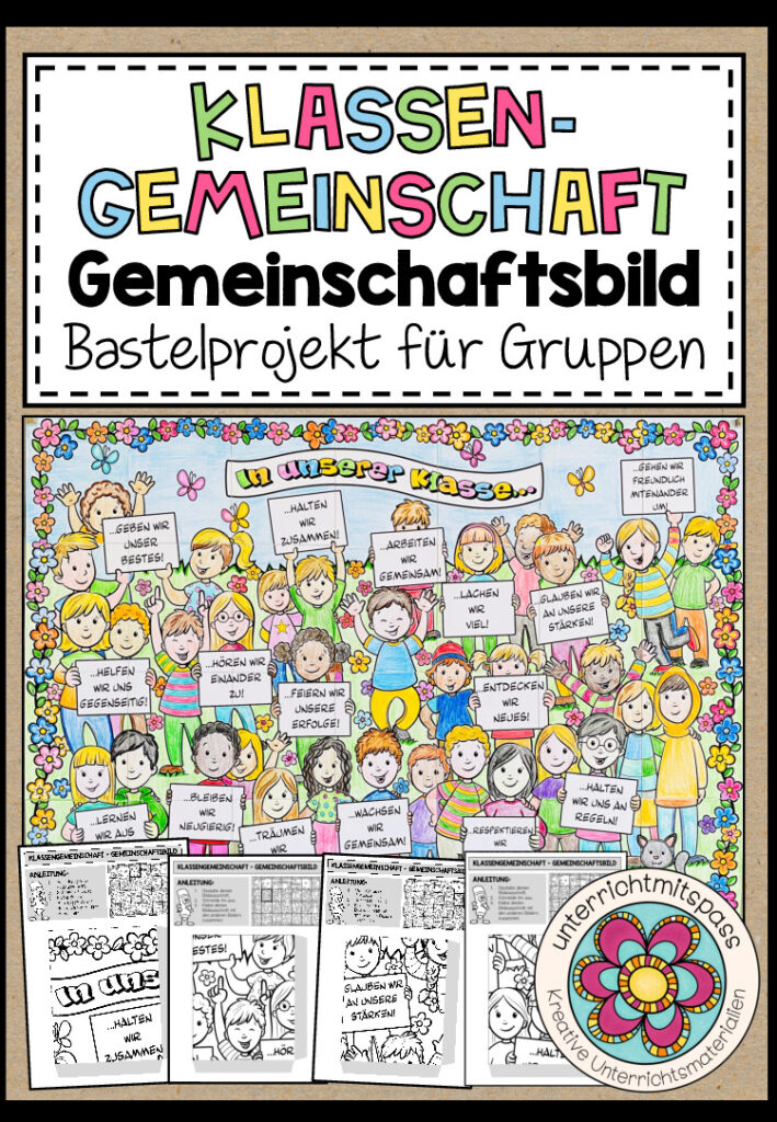 Klassengemeinschaft – Gemeinschaftsbild (Kooperatives Poster)