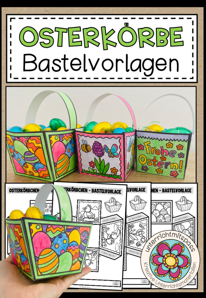 Osterkörbchen – Bastelvorlagen
