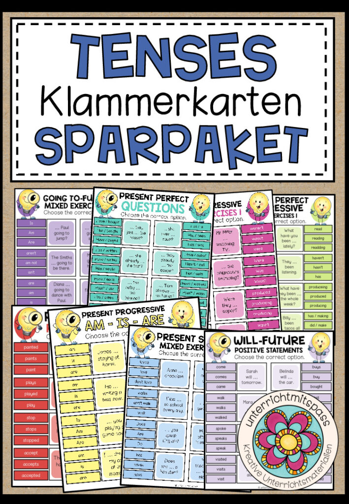 TENSES – Klammerkarten (Sparpaket)