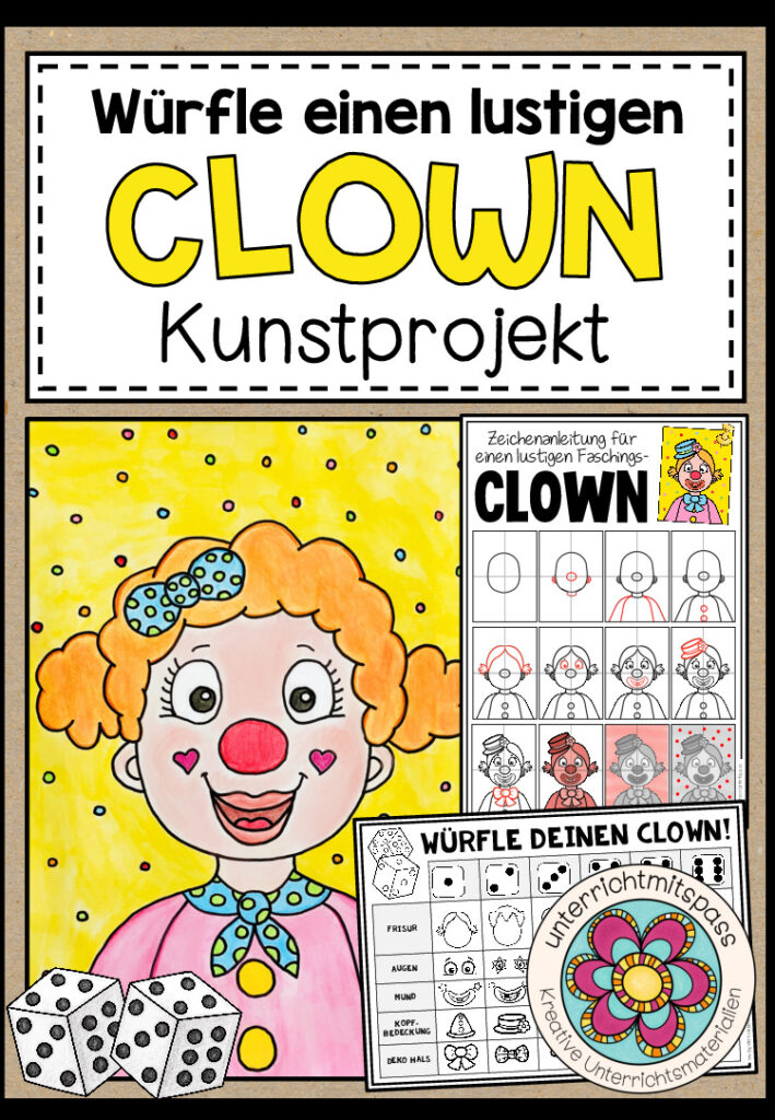 Würfle deinen Clown – Kunstprojekt