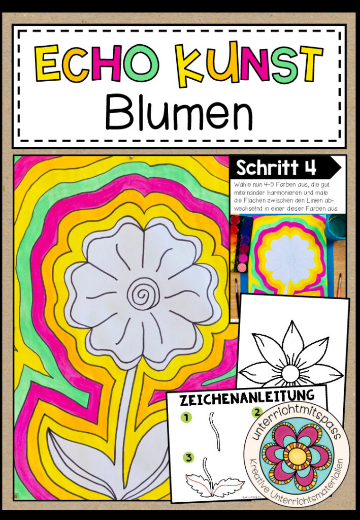 Blumen – Echo Kunst (fertig geplante Kunststunde)