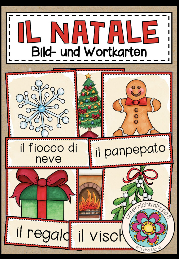 IL NATALE (Weihnachten) – Bild- und Wortkarten (Italienisch)