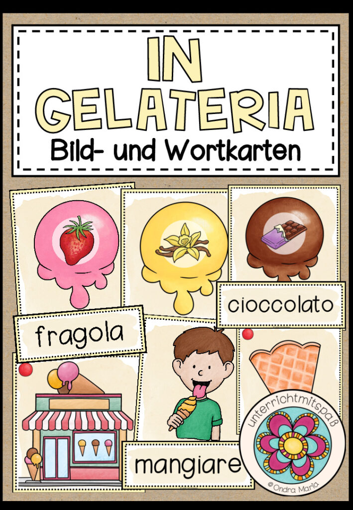 In Gelateria – Bild- und Wortkarten (Italienisch)