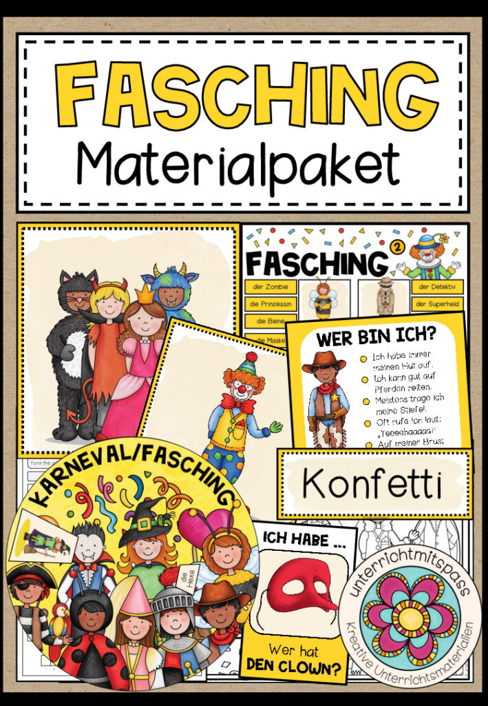 FASCHING / KARNEVAL – Materialpaket (Deutsch)
