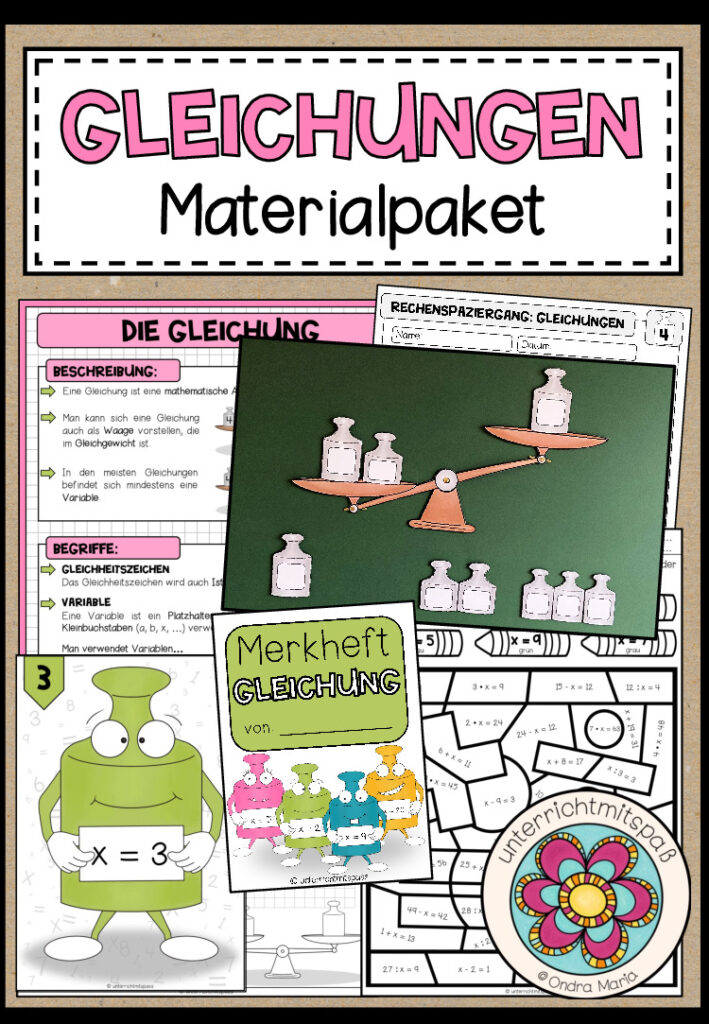 GLEICHUNGEN – Materialpaket (5. Schulstufe)