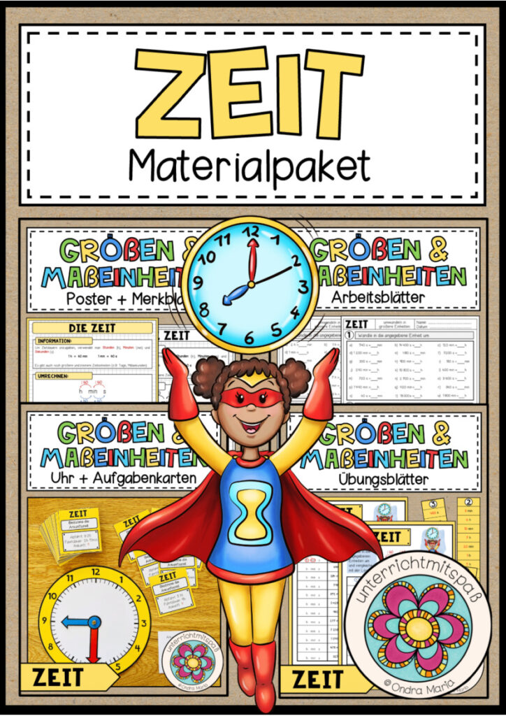 ZEIT (Größen und Maßeinheiten) – Materialpaket