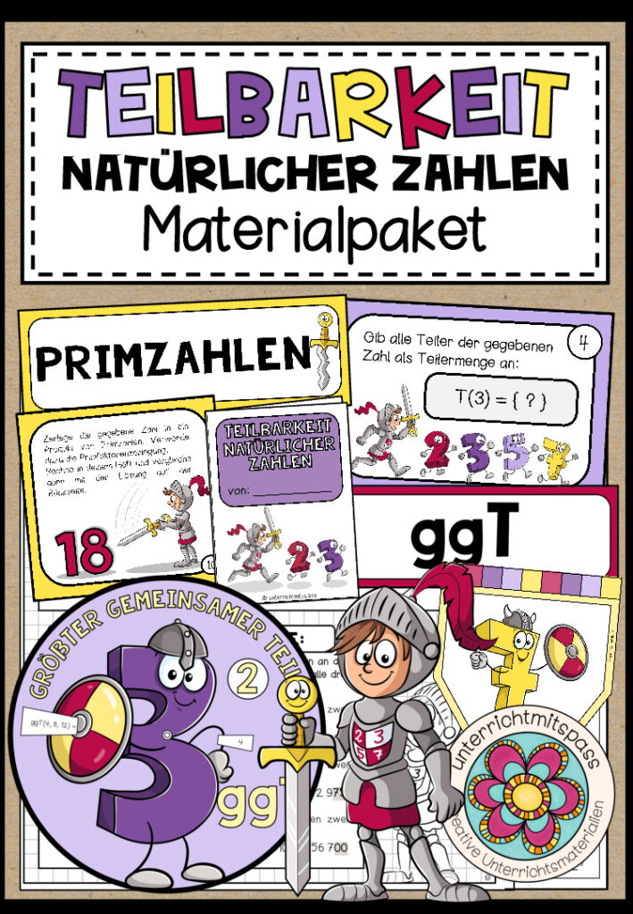 TEILBARKEIT NATÜRLICHER ZAHLEN – Materialpaket