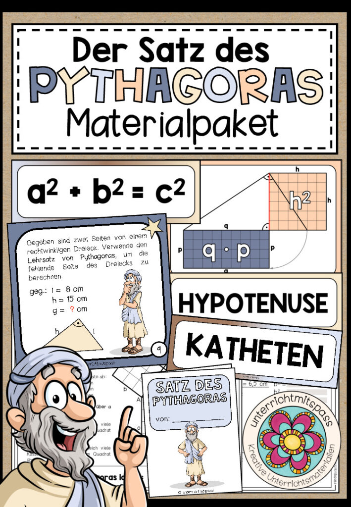 DER SATZ DES PYTHAGORAS – Materialpaket
