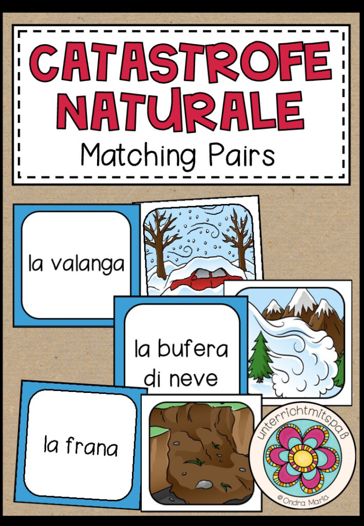 CATASTROFE NATURALE (Naturkatastrophen) – Matching Pairs (Italienisch)