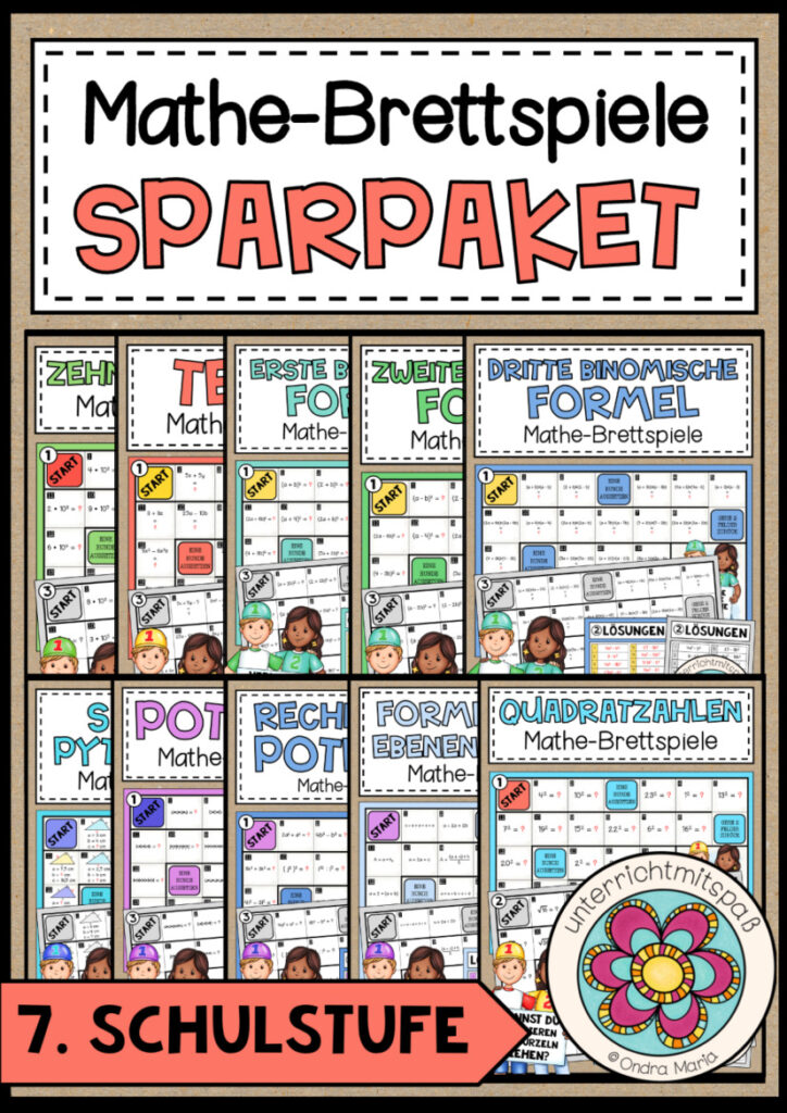 MATHE–BRETTSPIELE – SPARPAKET – 7. Schulstufe
