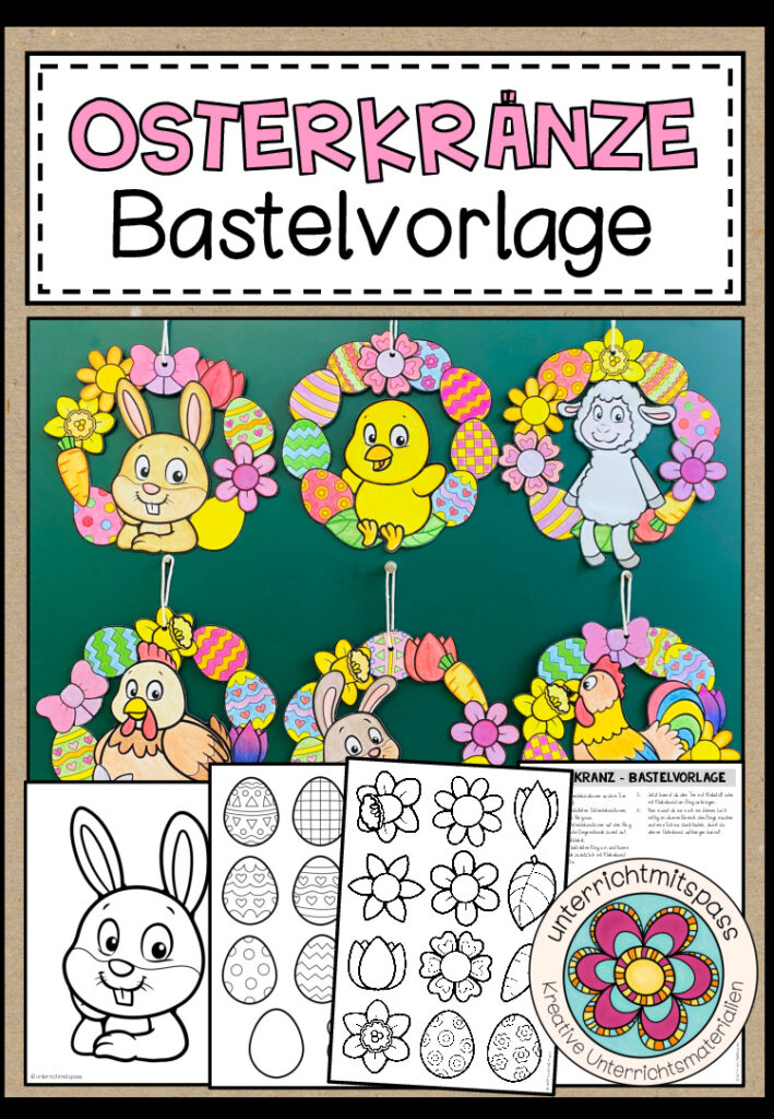Osterkränze – Bastelvorlagen