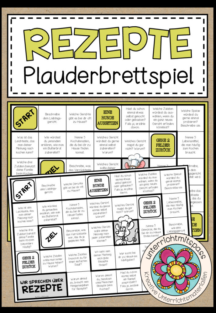 REZEPTE – Plauderbrettspiel