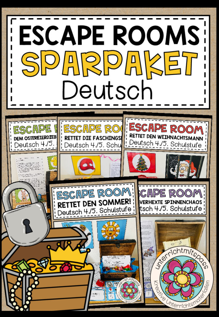 ESCAPE ROOMS – Deutsch (wachsendes Paket)