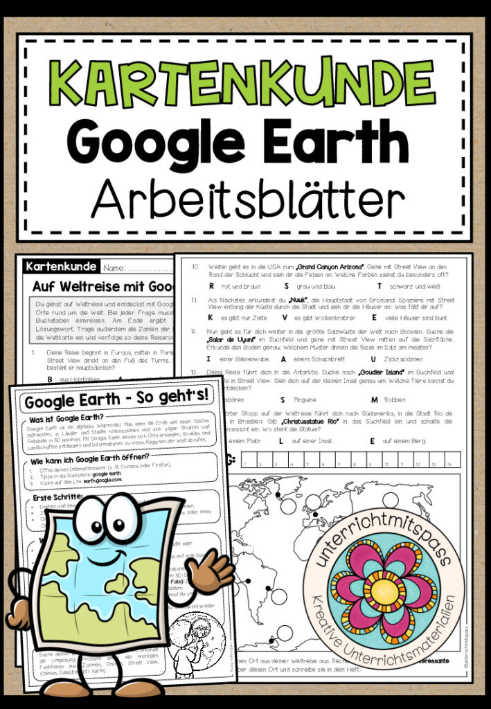 Auf Weltreise mit Google Earth! (Arbeitsblatt + Anleitung)